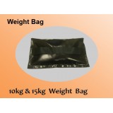 10kg &15kg Weight Bag - heavy duty black vinyl with reinforced stitching