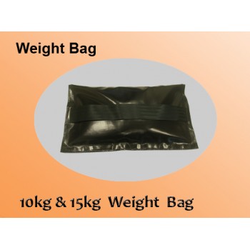 10kg &15kg Weight Bag - heavy duty black vinyl with reinforced stitching